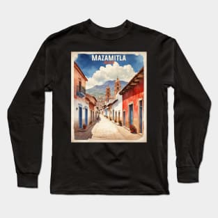 Mazamitla Jalisco Mexico Vintage Tourism Travel Long Sleeve T-Shirt